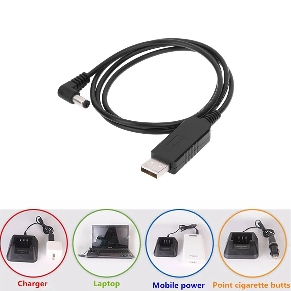2 шт. зарядный кабель гибкий переходник USB зарядное устройство черная линия вход Walkie Talkie радио аксессуары База Портативный для Baofeng
