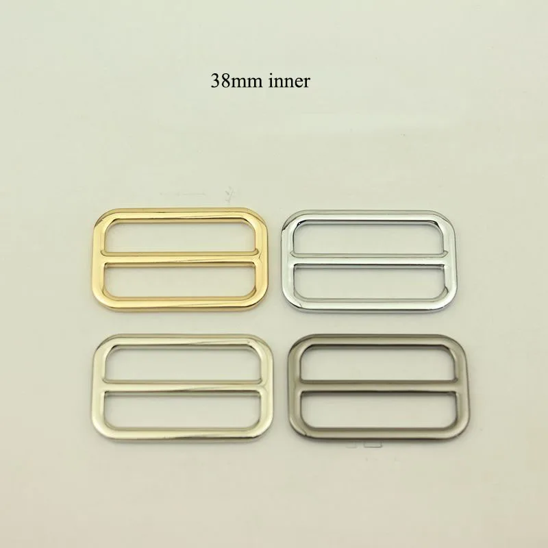 

5pcs 38mm Bags Strap Buckles Metal Slider 1.5inch Tri Glide Adjust Belt Buckle for Webbing Shoes Clothes Leather Part Accessory