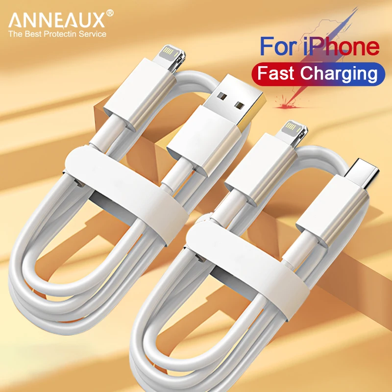 Зарядный кабель PD для iPhone провод USB Type-C быстрой зарядки 20 Вт 13 11 12 Pro Max XS Apple iPad IOS