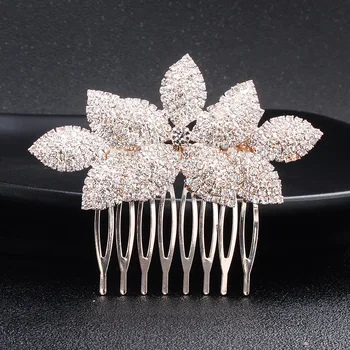 

Wedding Hair headdress Crystal Hair Combs Fashion Women Hair Clips Bridal Hairpins headdress Designer FS69