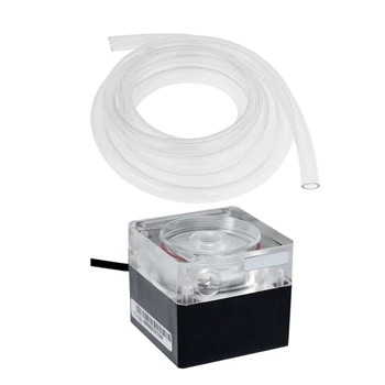 

1Pcs 2M/6.56Ft Pvc Pipe Tube Computer Pc Water Cooling Soft Pipe & 1Pcs PU-FS6-J Computer Water Cooling Mute Pump