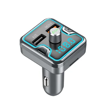 

Bluetooth 5.0 Receiver Car MP3 Music Player U Disk SD Card FM Transmitter Quick Car Type-c Charger Ambient Light