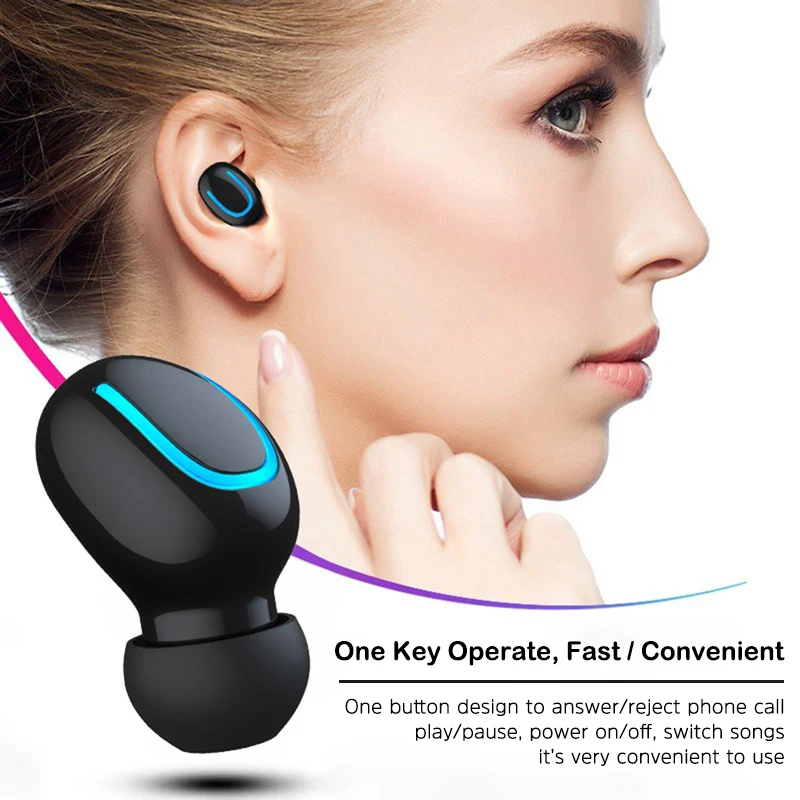 Q32 TWS Bluetooth наушники беспроводные наушники мини HiFi бас стерео с микрофоном Автоматическая пара 1500 мАч Зарядное устройство Чехол