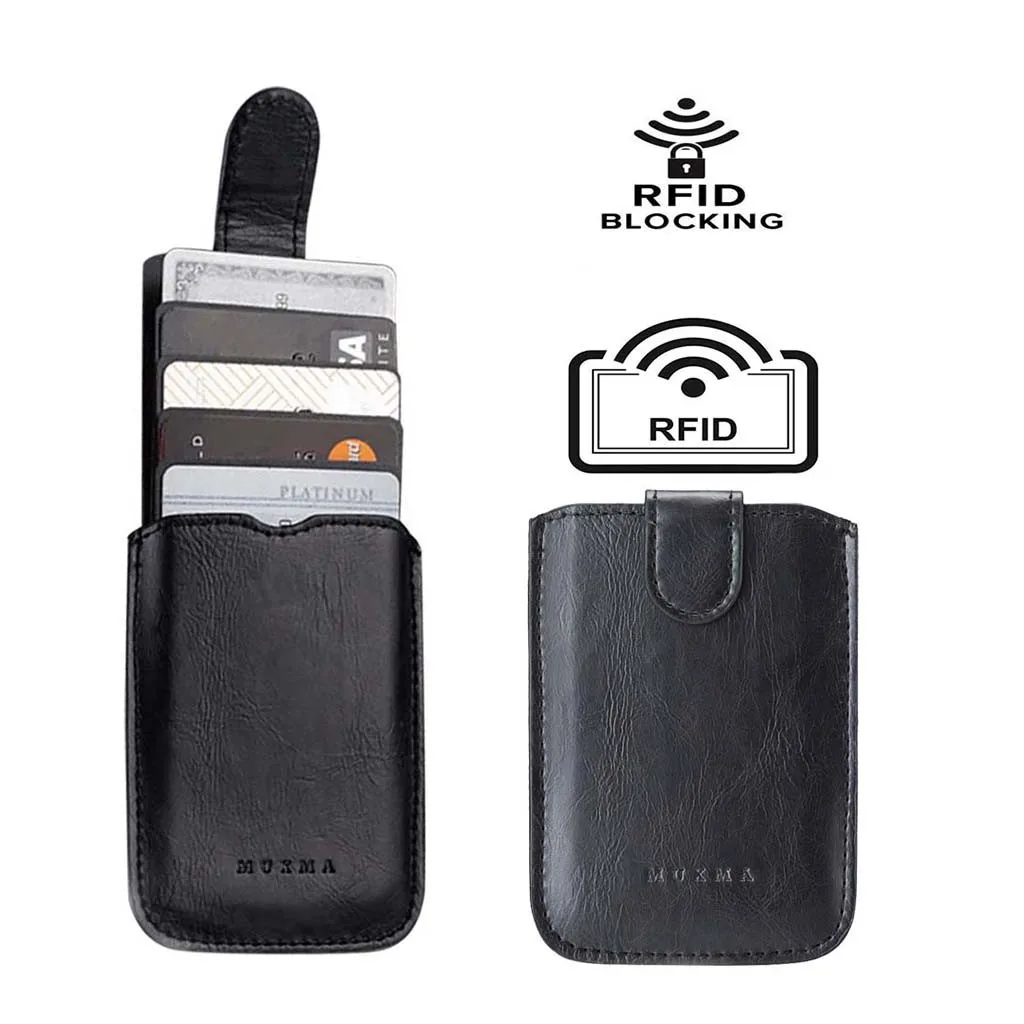 Съемный чехол-держатель для карт, RFID Блокировка, 5 карт, кредитная карта, сотовый телефон, кошелек, телефон, задний тонкий карман Y10