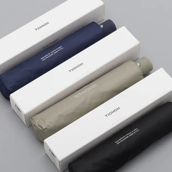 

Tiohoh Ultra Light Automatic Umbrella Men Gifts Small Clear Umbrella Rain Women Folding Sun Umbrella 6K Paraguas Pure Parasol