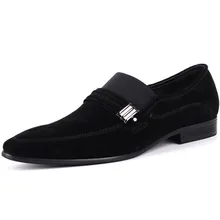 Brand 100% Genuine Leather Formal Men Wedding Shoes Oxfords Handmade Designers Pointy Shoes Suede Slip On Dress Shoes Brand 100% Genuine Leather Formal Men Wedding Shoes Oxfords Handmade Designers Pointy Shoes Suede Slip On Dress Shoes
