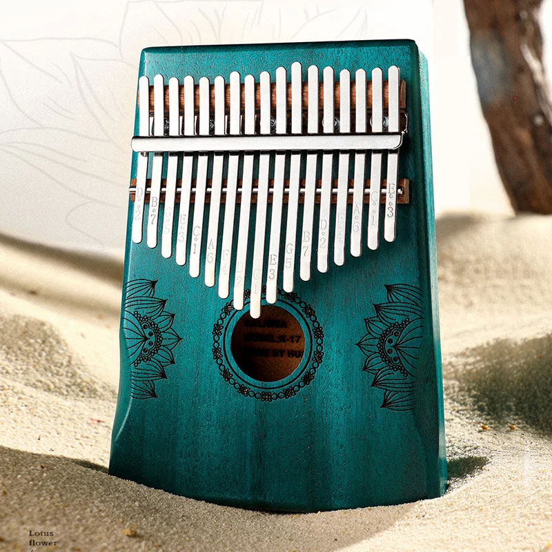 Keyboard-Instrument Mahogany Thumb-Piano Kalimba Wooden Portable African 17-Key High-Quality