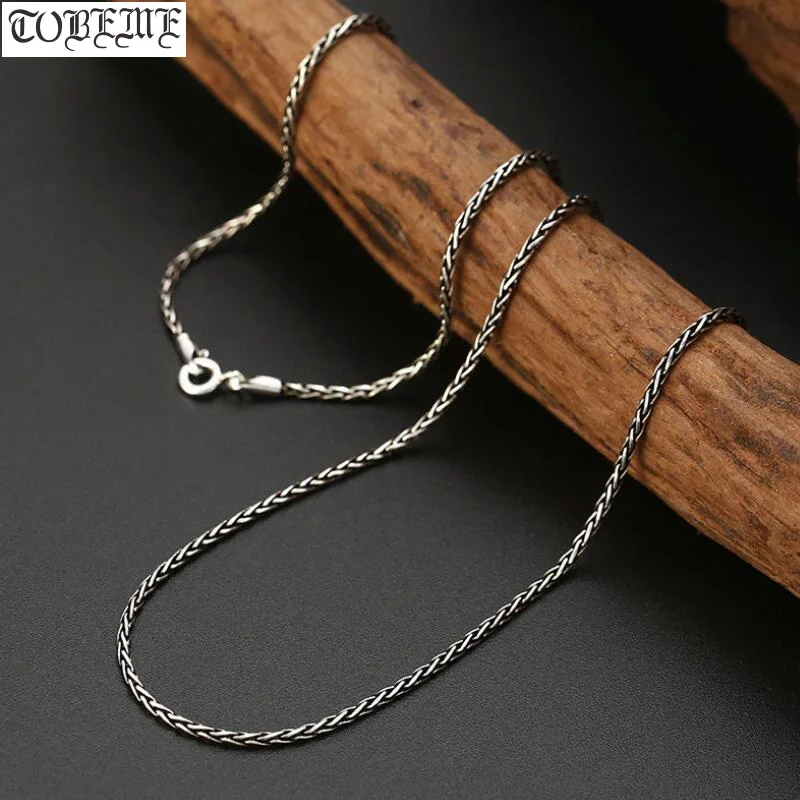 

100% 925 Silver Necklace 925 Sterling Pendant Necklace Real 925 Silver Necklace for pendants