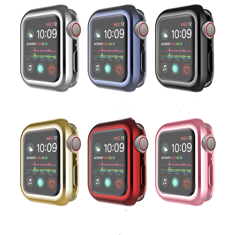 Чехол для Apple Watch 5 4 1/2/3 38 мм 42 защитное покрытие тонкий мягкий чехол из ТПУ iwatch Series 3