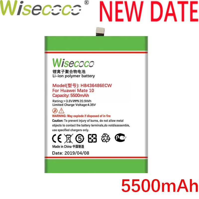 

Wisecoco 5500mAh HB436486ECW Battery For Huawei Mate 10 Lite Nova 2 Plus Nova 2I Honor 9i G10 BAC-AL00 7X Mate 10 Pro Phone