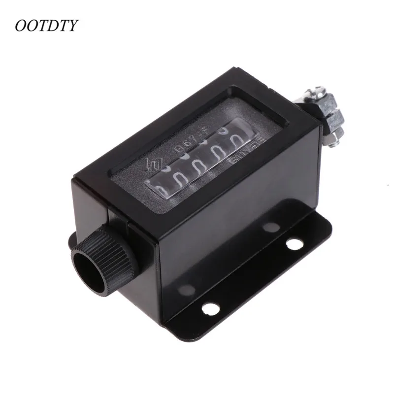 OOTDTY D67-F 5 цифр, механический счетчик хода тяги черный корпус сбрасываемый