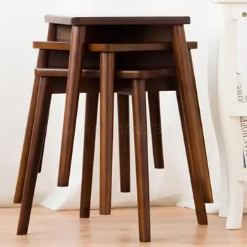 

Stool Home Stool Bench Fashion Solid Wood Round Square Stool Beech Creative Small Stool Low Stool Adult