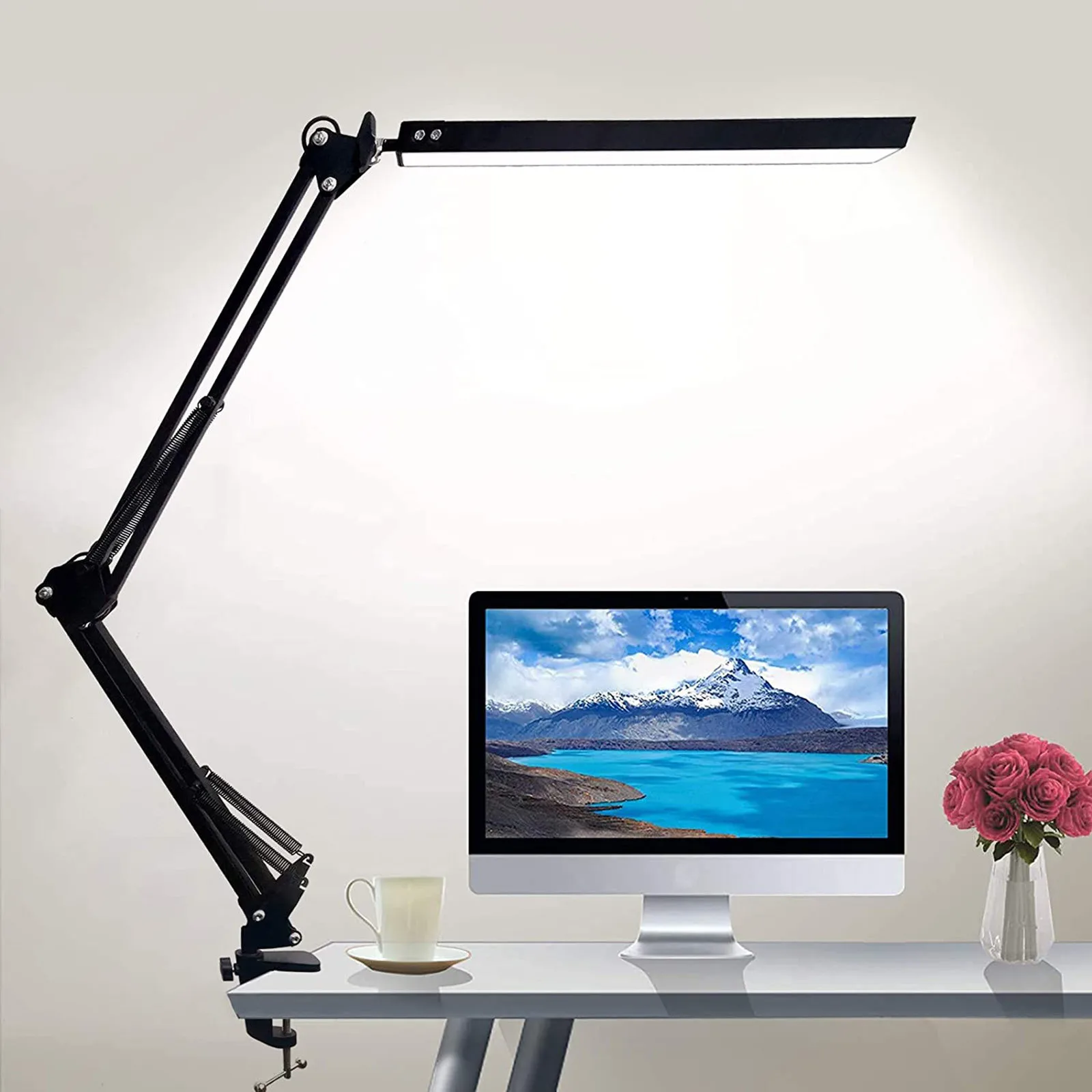 Led Desk Lamp With Clamp 3 Color Architect's Swivel Arm Office Table Home Desktop Clip Lamps | Лампы и освещение