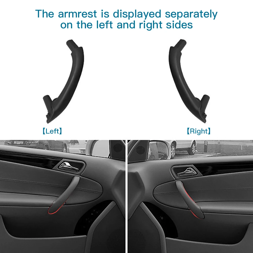 

1 pair Car Front Left Right Interior Inner Door Pull Grip Cover Trim Substitute Handles For Mercedes Benz C Class W203 2000-2007