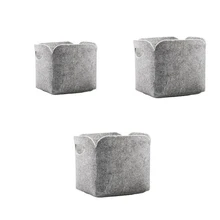 

Simple Felt Fabric Storage Basket Cute Design Convenient Folding Box Clothing Toys Debris Laundry Organizer