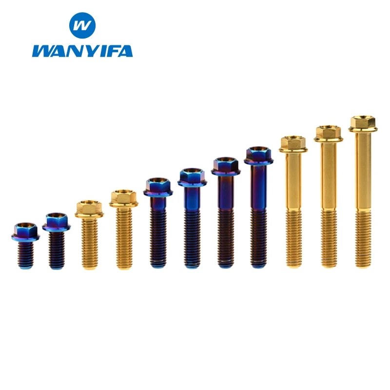 Титановый винт с шестигранной головкой vanifa Ti для езды на велосипеде M8x45 50 55 65 мм |