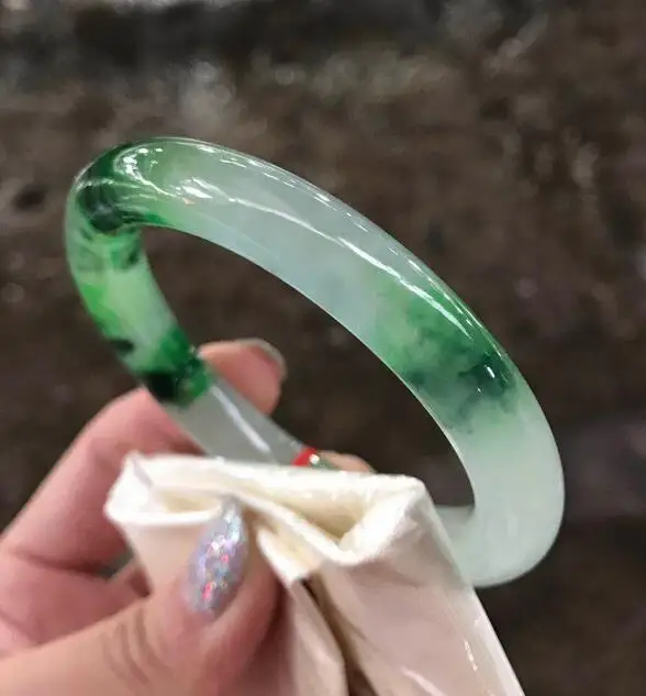Сертифицированный зеленый натуральный нефрит жадеит браслет
