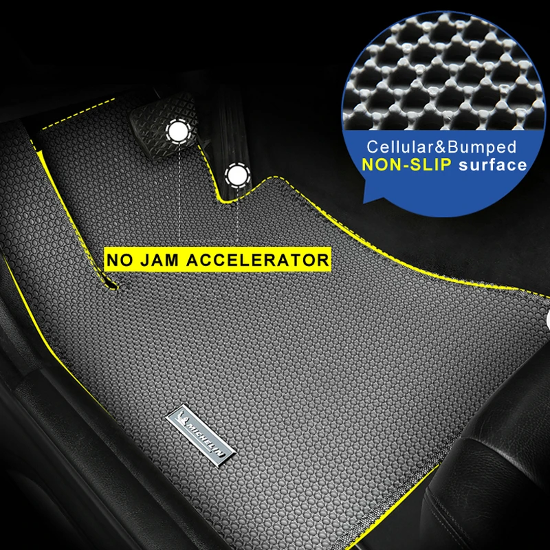 Сотовый двухслойный дизайнерский автомобильный коврик скрывает грязь EVA ковер