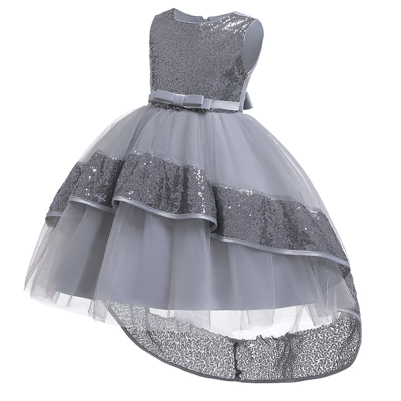 Зимнее пышное платье русалки детские платья для девочек вечерние платья Элегантное платье принцессы с блестками для девочек 10 лет
