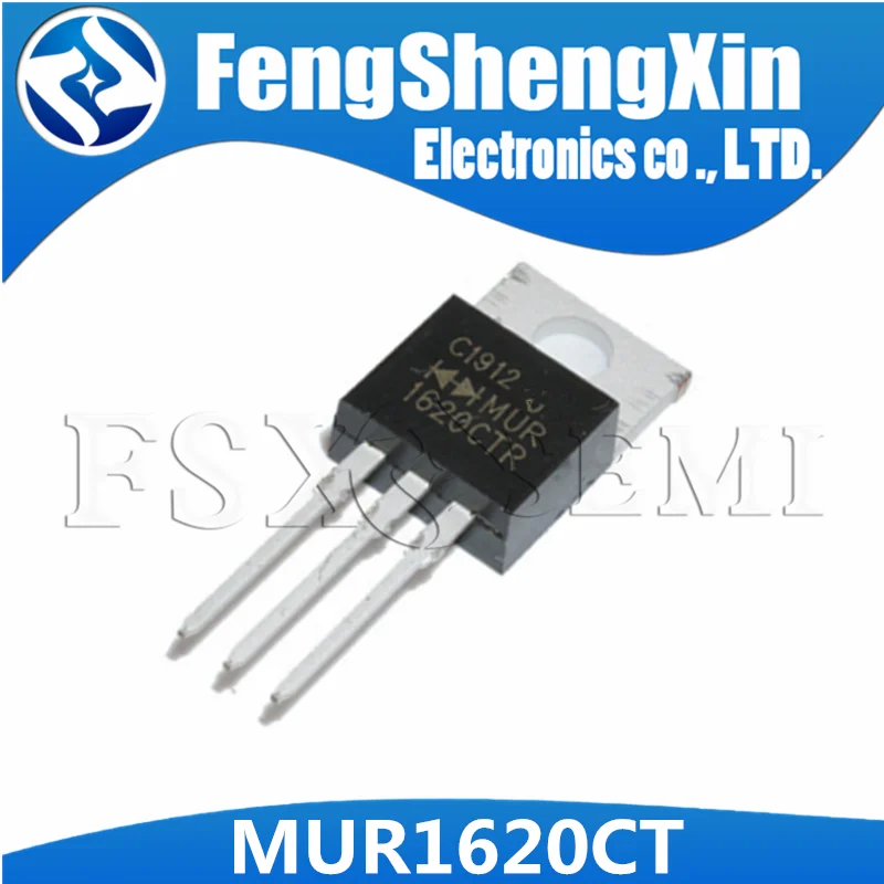 10 шт./лот Новый MUR1620CT 1620CT MUR1620CTG MUR1620 1620CTG TO-220 16A 200V Диод Быстрого Восстановления