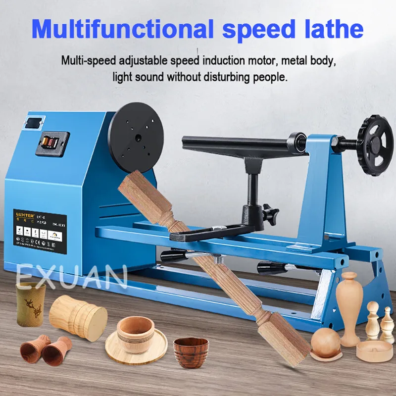 US $197.22 Multifunctional LatheWoodworking LatheWoodworking LatheSpeed Regulation Home DIYIndustrial Grade High Precision220v550w