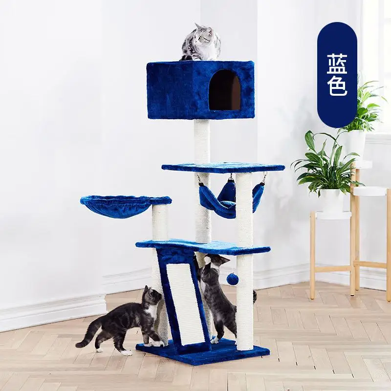 Игрушка для домашних животных, скалолазание для кошек с кошачьим туалетом, большая игрушка для кошек, вилла, многослойная скалолазационная доска для кошек - Цвет: C4