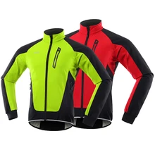 ARSUXEO Мужская Зимняя Теплая Флисовая велосипедная куртка, теплая велосипедная одежда для горного велосипеда, спортивная куртка для бега