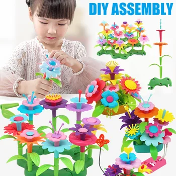 

Flower Building Toy Garden Blocks Set for Kids Children Educational Plays Early Learning can CSV