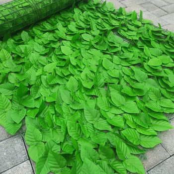 

Balcony Artificial Fence Green Wall Faux Leaf Panels Privacy Screening
