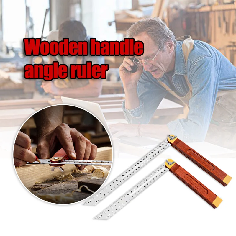 

Handle Stainless Steel Multi Angle Ruler Adjustable Sliding Bevel Carpentry Angle Finder Tool FAS6