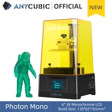ANYCUBIC Photon Mono 3D Drucker UV Harz Drucker mit 6 zoll 2K Monochrome LCD Bildschirm & Schnelle Druck Geschwindigkeit 130x80x165mm