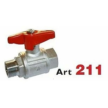 

211 Valvola a sfera a passaggio totale tipo pesante M x F 3/4" RASTELLI