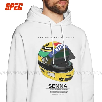 

Ayrton Senna Helmet Racing Car Man Sweatshirt Cotton Hipster Hoodies Unique Hoodie Shirt