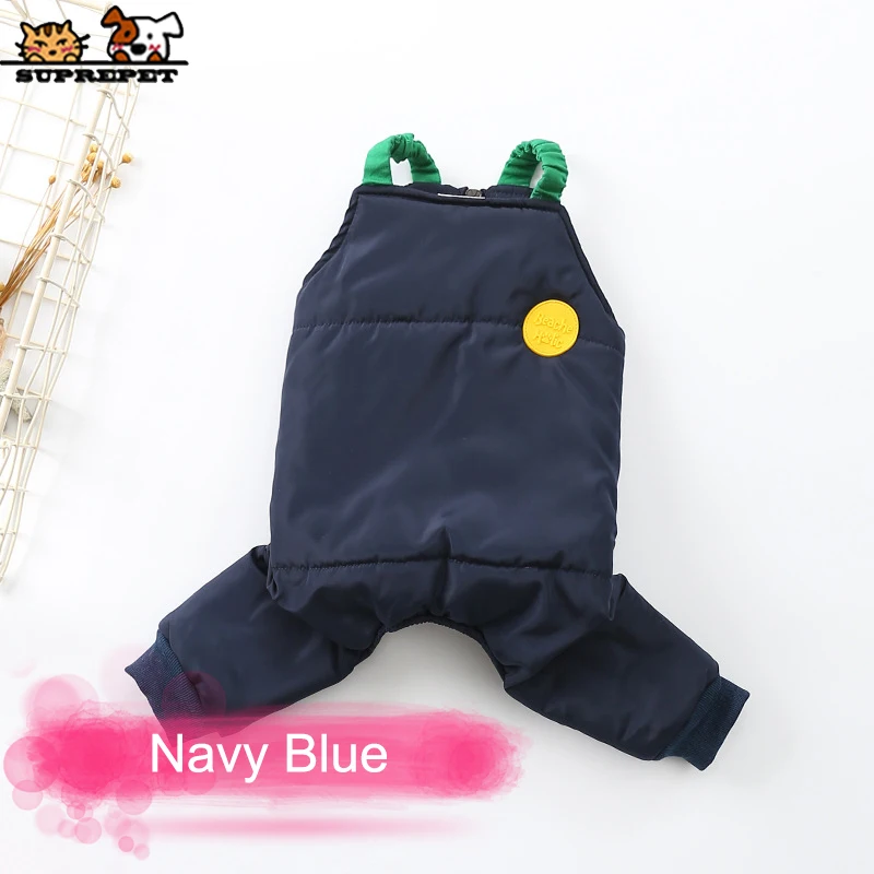 Navy Blue SUPREPET одежда для домашних животных зимнее пальто для собак Жилет для французских одежда для бульдога теплая куртка для собак пальто для собаки щенка одежда ropa para perro - Цвет: Navy Blue