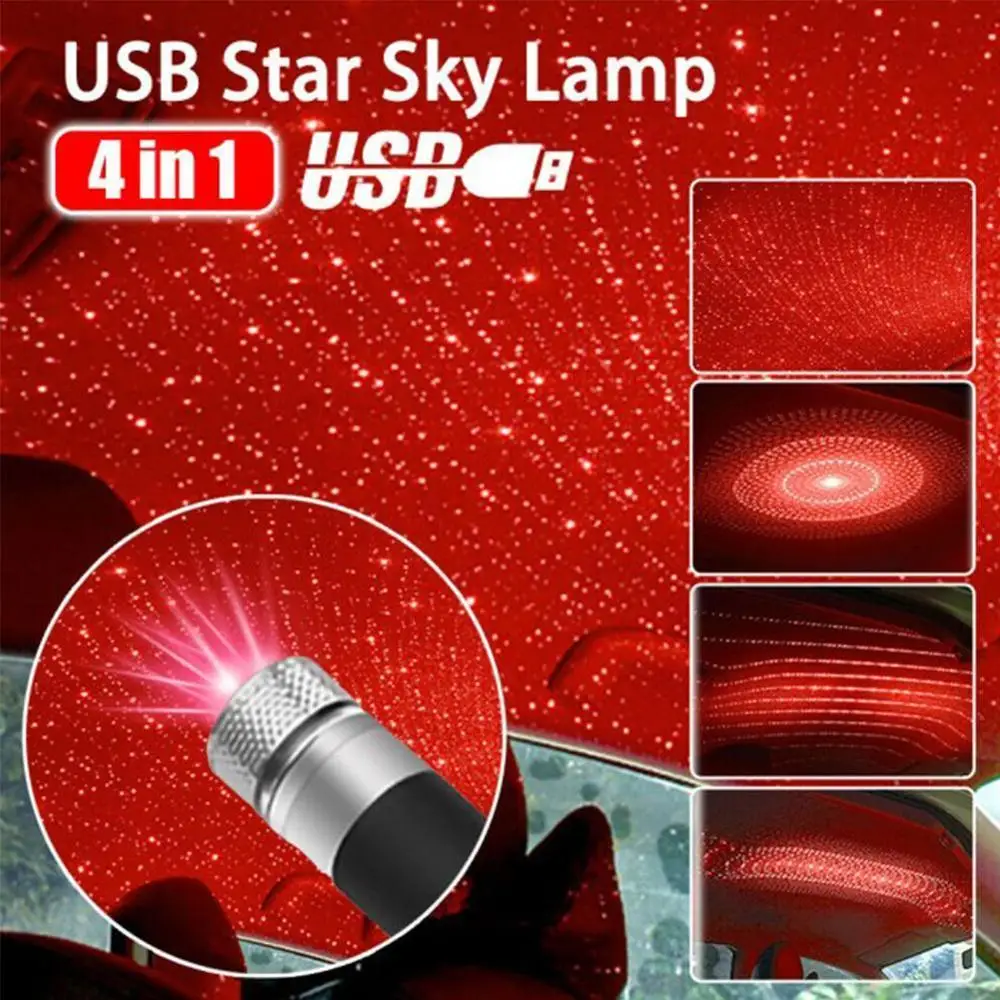 Roof Star Projection Light Romantic USB Night Light Car Atmosphere Light Adjustable And Flexible Car And Ceiling Decoration Roof Star Projection Light Romantic USB Night Light Car Atmosphere Light Adjustable And Flexible Car And Ceiling Decoration