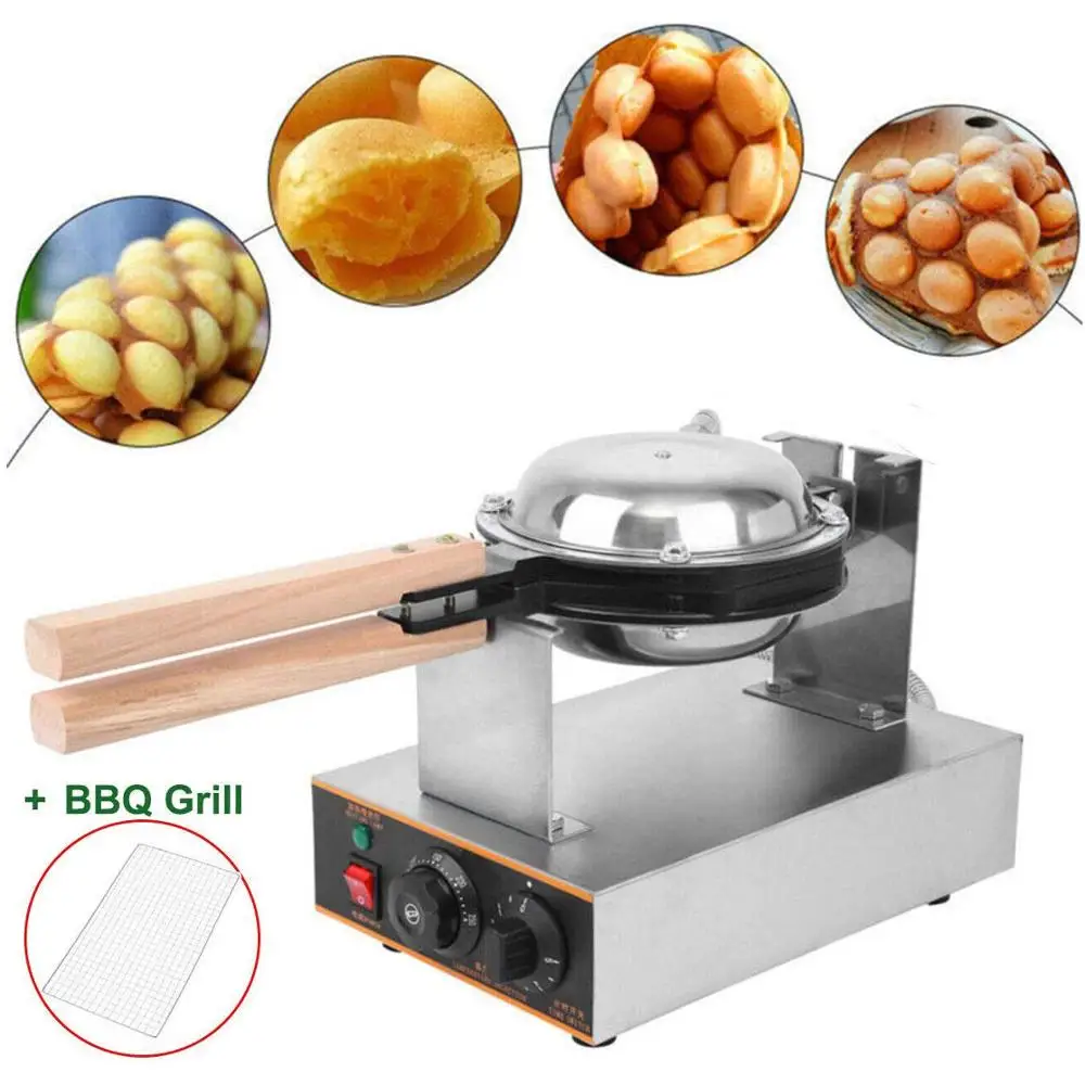 

Non-stick Pan Egg Bubble Waffle Maker Commercial Electric Egg Ettes Puff Cake Iron Maker Machine 220V Egg Cake Oven with 1400W