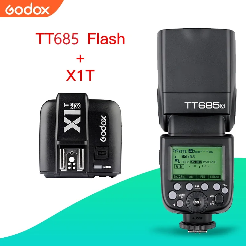 

Godox TT685 TTL Flash Speedlite with X1T Trigger Transmitter for Canon Nikon Sony Fuji Olympus