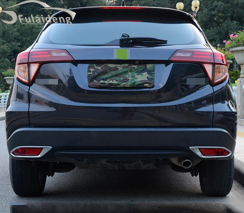 2 шт. для Honda HR-V Vezel- ABS Хромированная задняя противотуманная фара молдинг декоративная рамка аксессуары для стайлинга автомобилей