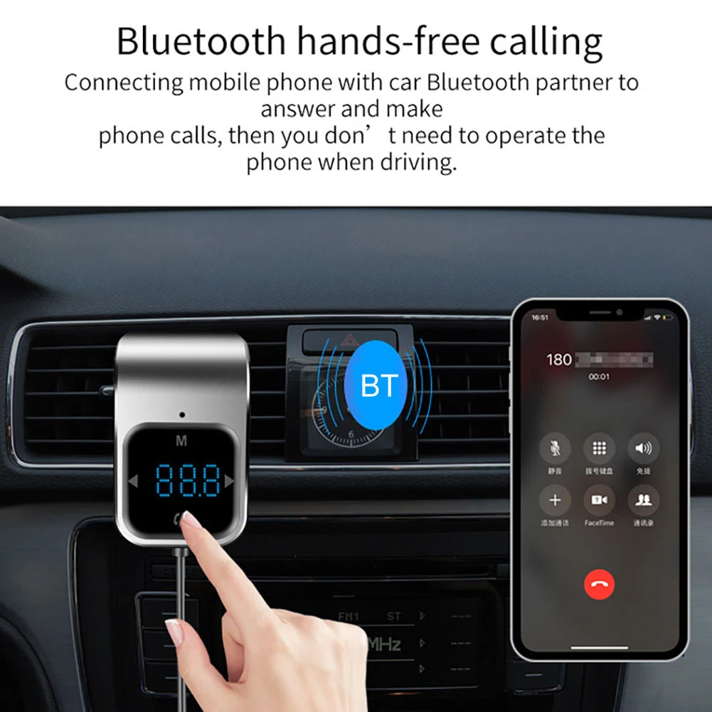 Bluetooth автомобильный fm-передатчик дисплей напряжения двойной USB зарядное устройство MP3 музыкальный плеер автомобильные аксессуары интерьер