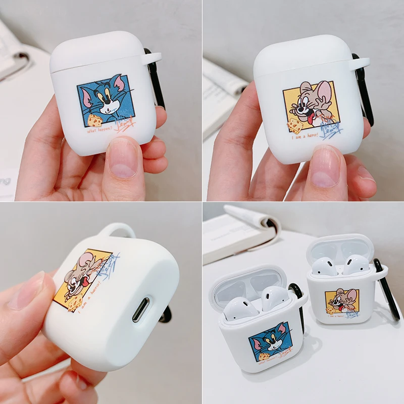 Милые Мультяшные беспроводные Bluetooth кожухи головных телефонов для Apple Airpods 2 гарнитура мягкий силиконовый защитный чехол для Airpod аксессуары