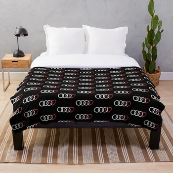 

3 Audi Rings Fire Smoke Heart Throw Blanket Soft Sherpa Blanket Bed Sheet Single Knee Blanket Office Nap Blanket