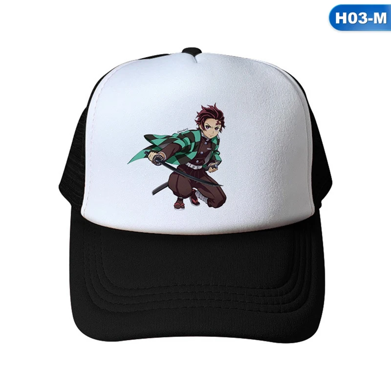 Бейсбольные кепки Kimetsu No Yaiba Tanjiro Nezuko Zenitsu Inosuke для детей и взрослых - Цвет: HT3524H03
