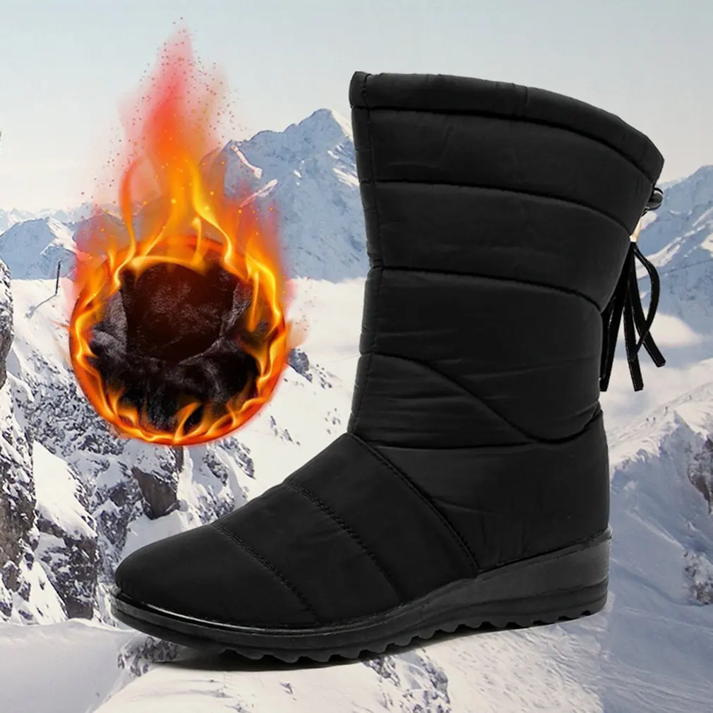 Wanderschuhe Warme Wasserdichte Winterstiefel Damen Winterstiefel