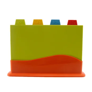 

4 pcs Cutting Boards Set Multifunction Plastic 4 Colors Sorting Cutting Sheet for Camping Kitchen