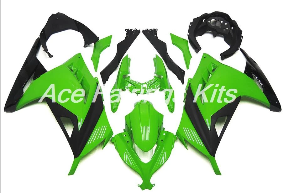 ABS комплект обтекателей для Kawasaki Ninja300 EX300 300R 2013, 13, 14, 15, 16, 17, Обтекатели литья под давлением зеленый