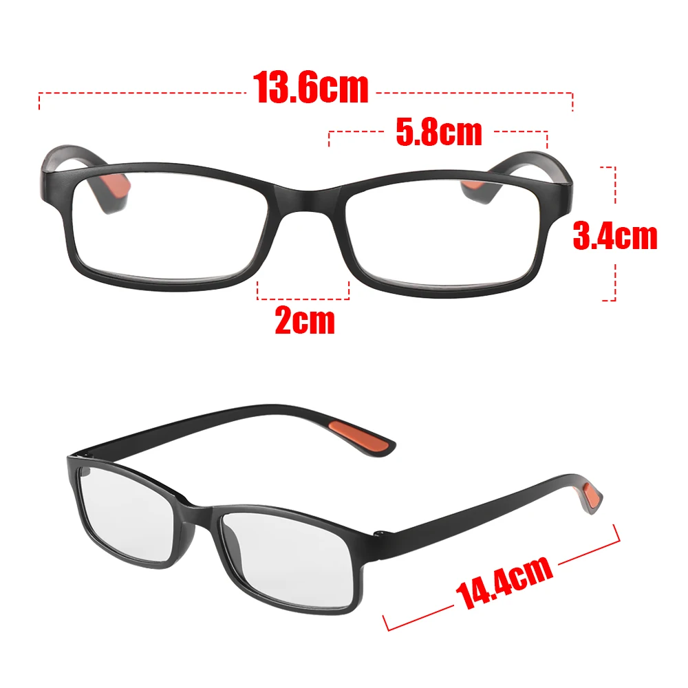 1Pc +1.00~+4.0 Diopter Unisex Black Reading Glasses Flexible Eyeglasses Portable Vision Care Ultra Light Magnifying Eye Wear - Image 6