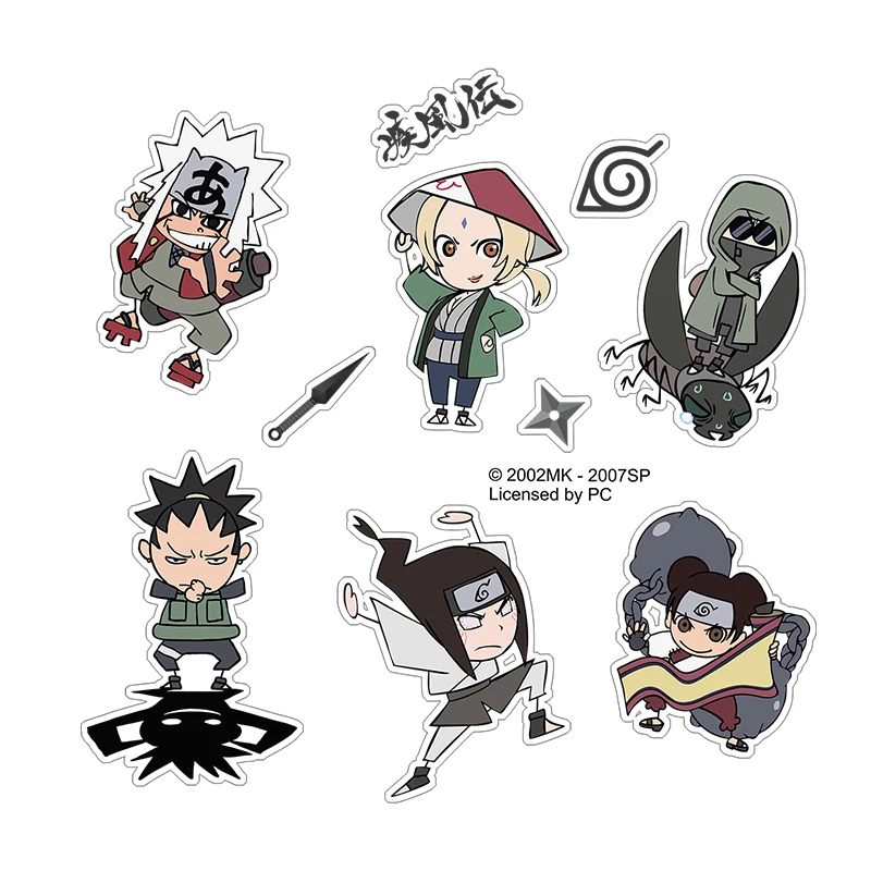 Officially Licensed Naruto Character Cosplay Sticker Set