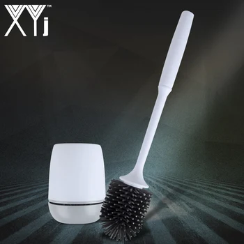 

XYJ Toilet Brush Set Made Of 100% Silicone, Anti-Stick Effect,Bristle Toilet Bowl Brush And Holder Fit All Toilets & Bathrooms