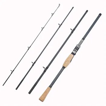 

Portable Lure Rod Pikestaff Straight Handle Fishing Rod Bass Rod Four-Section Luya Rod Carbon Fiber Fishing Rod