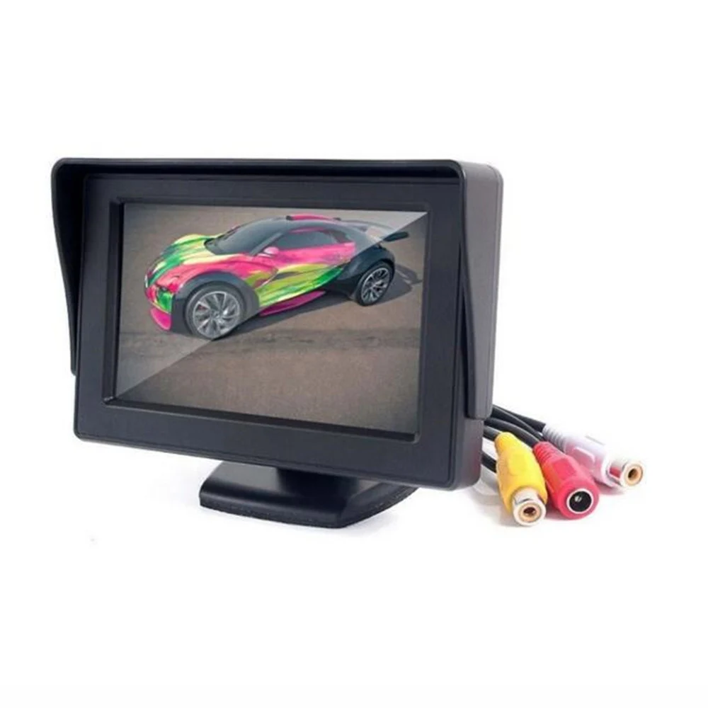 800*480 HD Авто монитор 4," TFT lcd авто монитор Voor Achteruitkijkspiegel парковочная камера Met дисплей камеры заднего вида